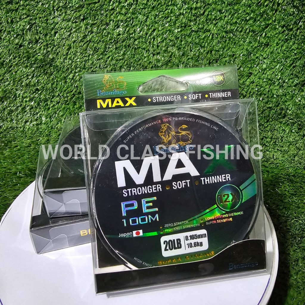 [ ถูกสุด ] สายเอ็นตกปลา สายพีอี สายพีอีเบนมินโก PE Benmingo MAX X12 ความยาว 100 เมตร เหนียวดี Fishing line