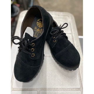 รองเท้าหัวเหล็ก รองเท้าเซฟตี้สีดำกลับ หนังแท้100%รองเท้าเซฟต…