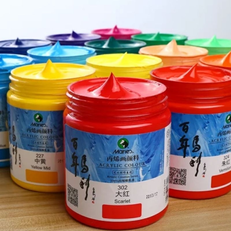 Marie's Acrylic Color สีอะคริลิค ขนาด 300 ml. สีเพ้นกระดาษ สีเพ้นผ้าใบ สีเพ้นไม้ สีเพ้นแก้ว สีเพ้นผ้