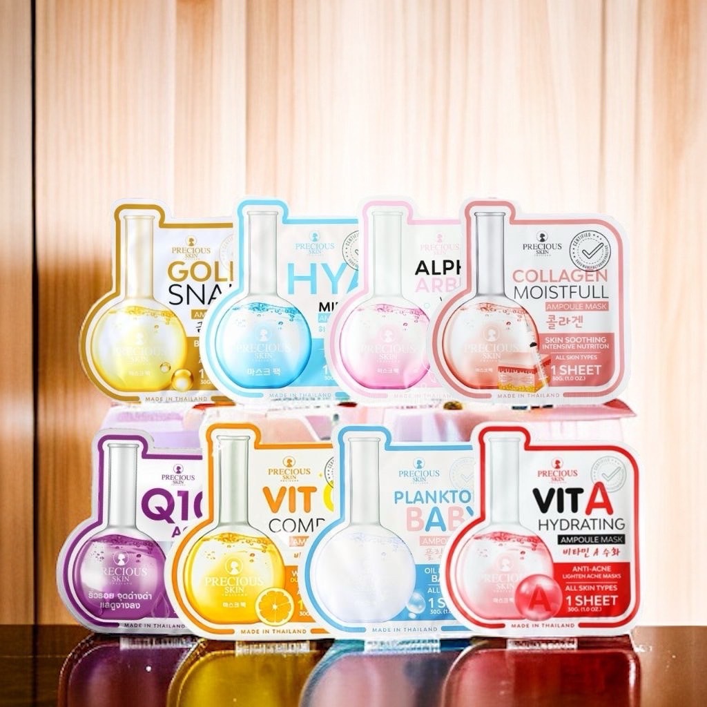 (แบบซอง) มาส์ก เพรชเชิส สกิน ไทยแลนด์ แอมเพิล Precious Skin Thailand Ampoule Mask Mask 30g — صورة 2