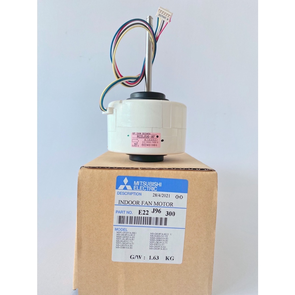E22J96300 มอเตอร์แอร์ Mitsubishi Electric มอเตอร์แอร์มิตซูบิชิ มอเตอร์คอยล์เย็น 56W. RC0J56-AF N748H