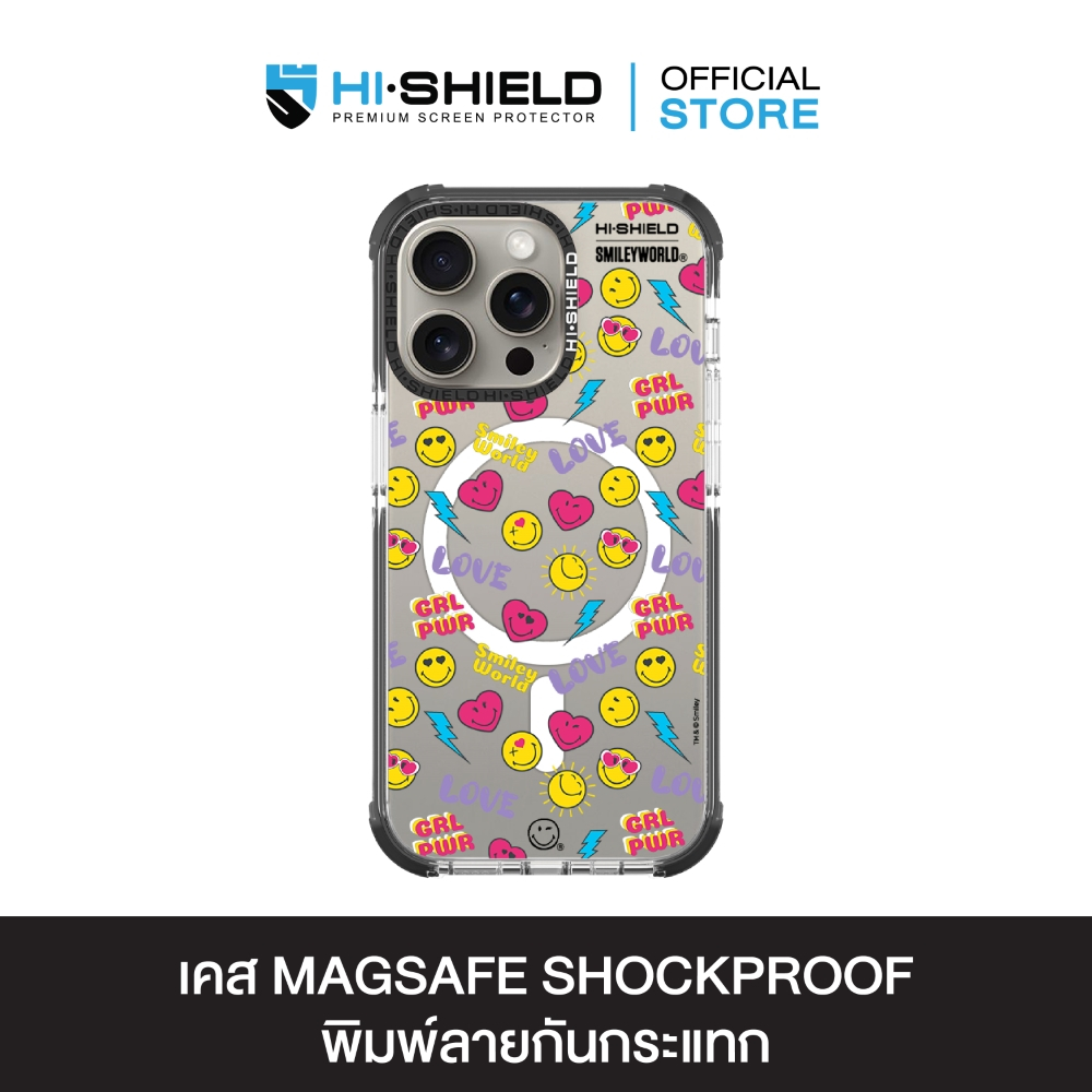 HI-SHIELD Magsafe Shockproof Case รุ่น Happy Smile7 [iPhone17/iPhone16/iPhone15/iPhone14] - เคสแม่เห