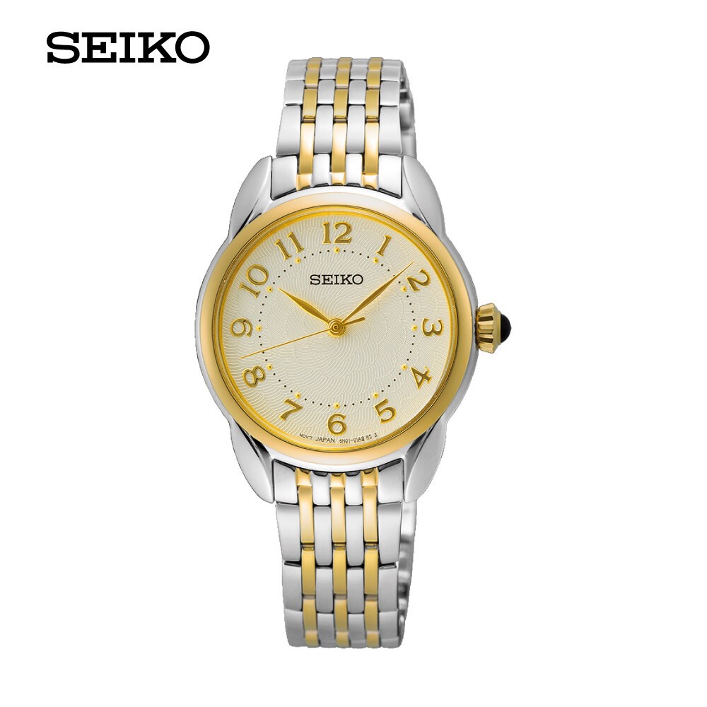 SEIKO Quartz นาฬิกาข้อมือผู้หญิง (ไซโก) รุ่น SUR562P ขนาด 28.7 mm สีทอง