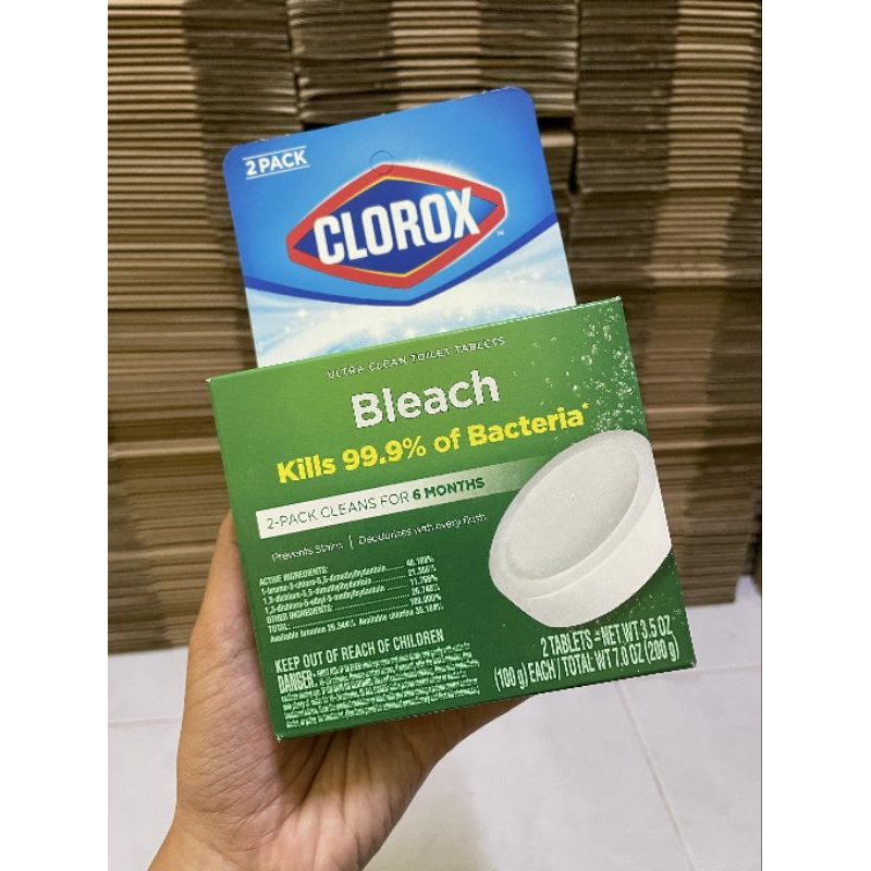 Clorox Bleach กล่องสีเขียว ก้อนทำความสะอาดชักโครก ดับกลิ่นและฆ่าเชื้อ