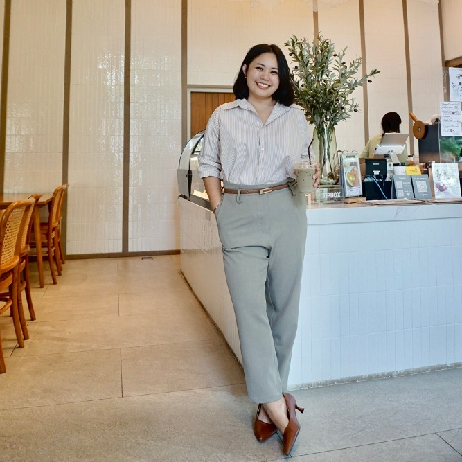 กางเกงทำงานสาวอวบ รุ่น Formal ทรงขาเดฟ ยืดหยุ่นได้ดี 2XL - 5XL