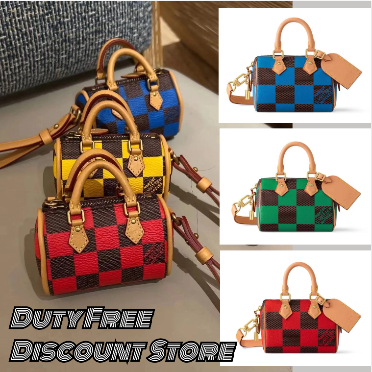 LV/Louis Vuitton/Speedy Nano Series/หลุยส์วิตตอง/ สายสะพายถอดได้/หมอน/กระเป๋าถือ/กระเป๋าสะพาย/