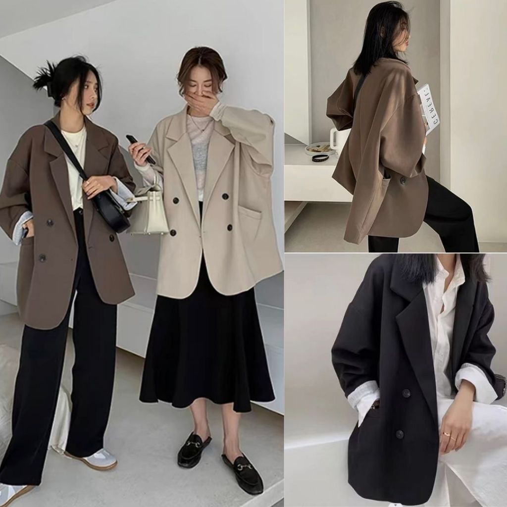SUIT-15 เสื้อสูทแฟชั่น เสื้อสูทผู้หญิงสูทเบลเซอร์สีพื้น เสื้อใส่ทำงาน binbinzhao