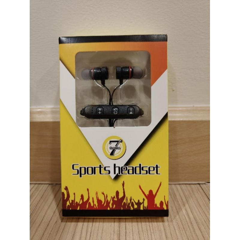 หูฟังสำหรับสายออกกำลังกาย Sport headset 7 degrees ของใหม่ ของแท้