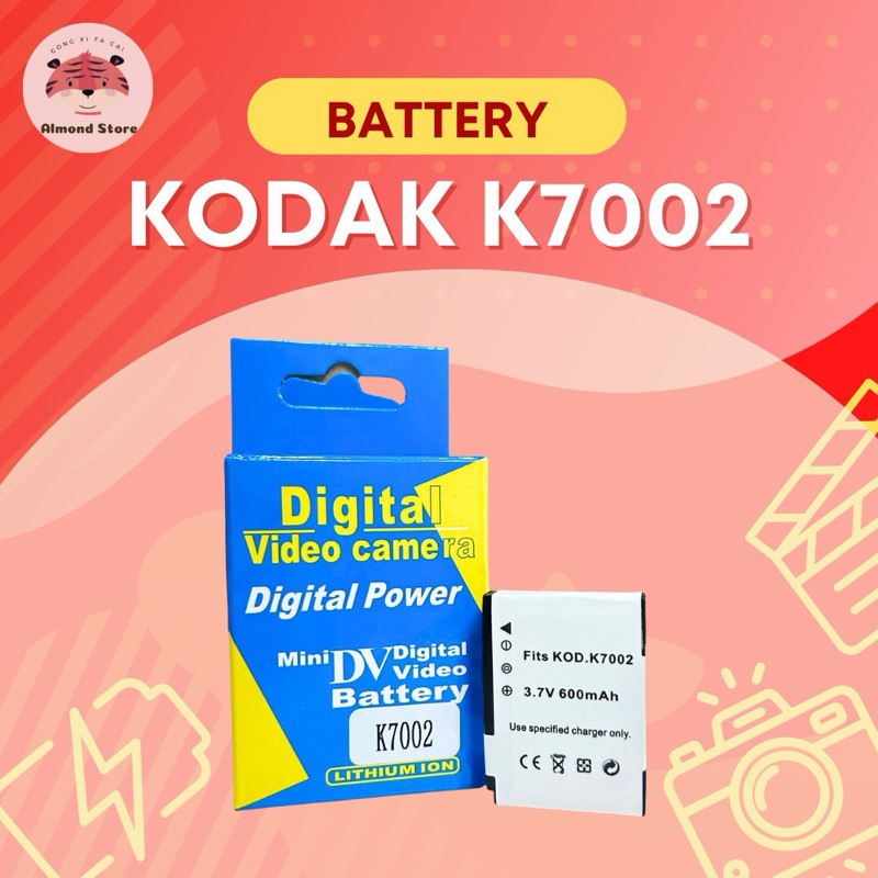 [ประกันแบต 1 ปี, ส่งไว] แบตกล้องถ่ายรูป Kodak KLIC-7002 Camera Battery Kodak KLIC-7002 ส่งไวภายใน 1-2 วัน พร้อมส่งจากไทย