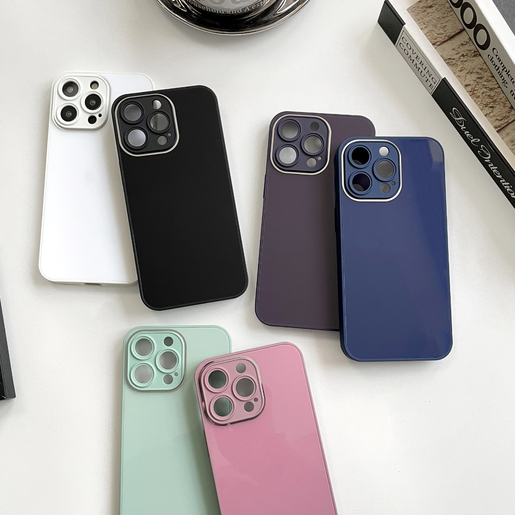 เคสกระจก สำหรับรุ่น iphone 11 12 13 14 15 Pro max 7 plus 8 plus 7plus 8plus 15Promax 14Promax 13Promax 12Promax 11Promax
