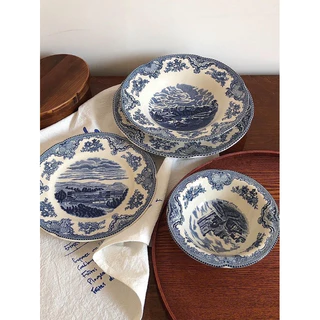 พร้อมส่ง!! จานเซรามิค Johnson Brothers The Old Britain Castles Blue 💫 สวยเลอค่าในราคาที่จับต้องได้