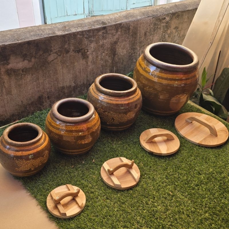 โอ่งมังกร + ฝาปิดของ ขนาด Ss-4.5  S-5 M-6 L-7  นิ้ว - รูปที่ 2