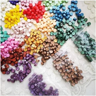 ขี้ผึ้งสำหรับปั้มปิดซองจดหมาย (Sealing Wax Beads) สไตล์ย้อนยุค 50กรัม ประมาณ100เม็ด สินค้าพร้อมส่ง