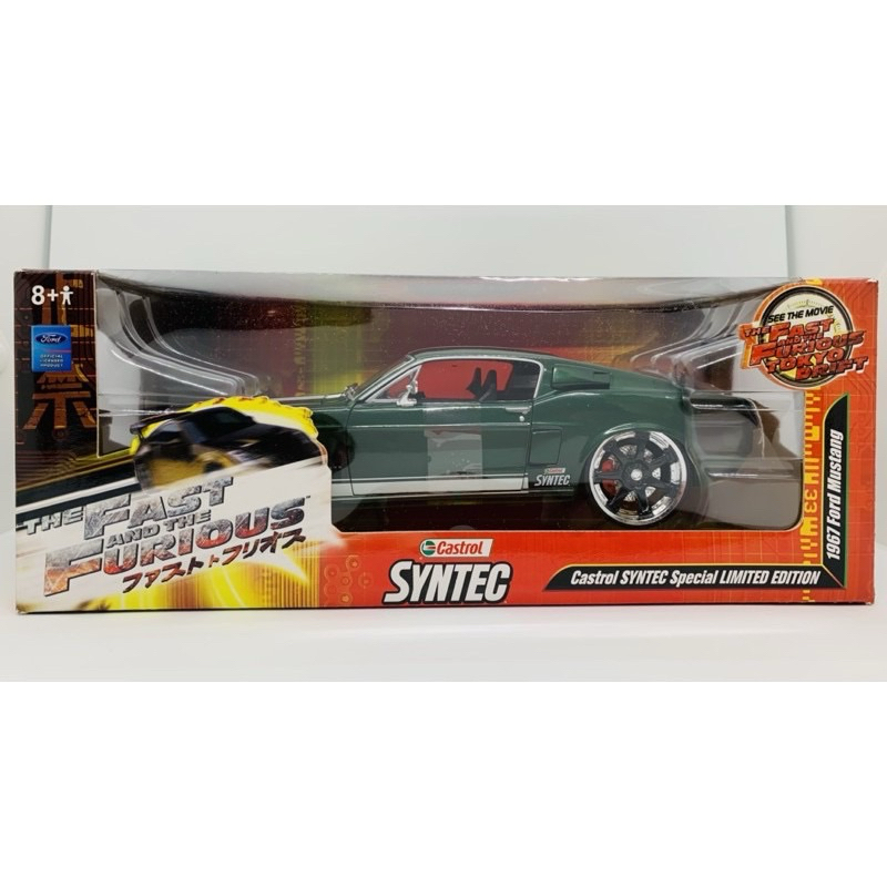 โมเดลรถเหล็ก 1/18 Fast And Furious Tokyo Drift fast3 Sean’s Ford mustang รุ่นพิเศษ Castrol Syntec