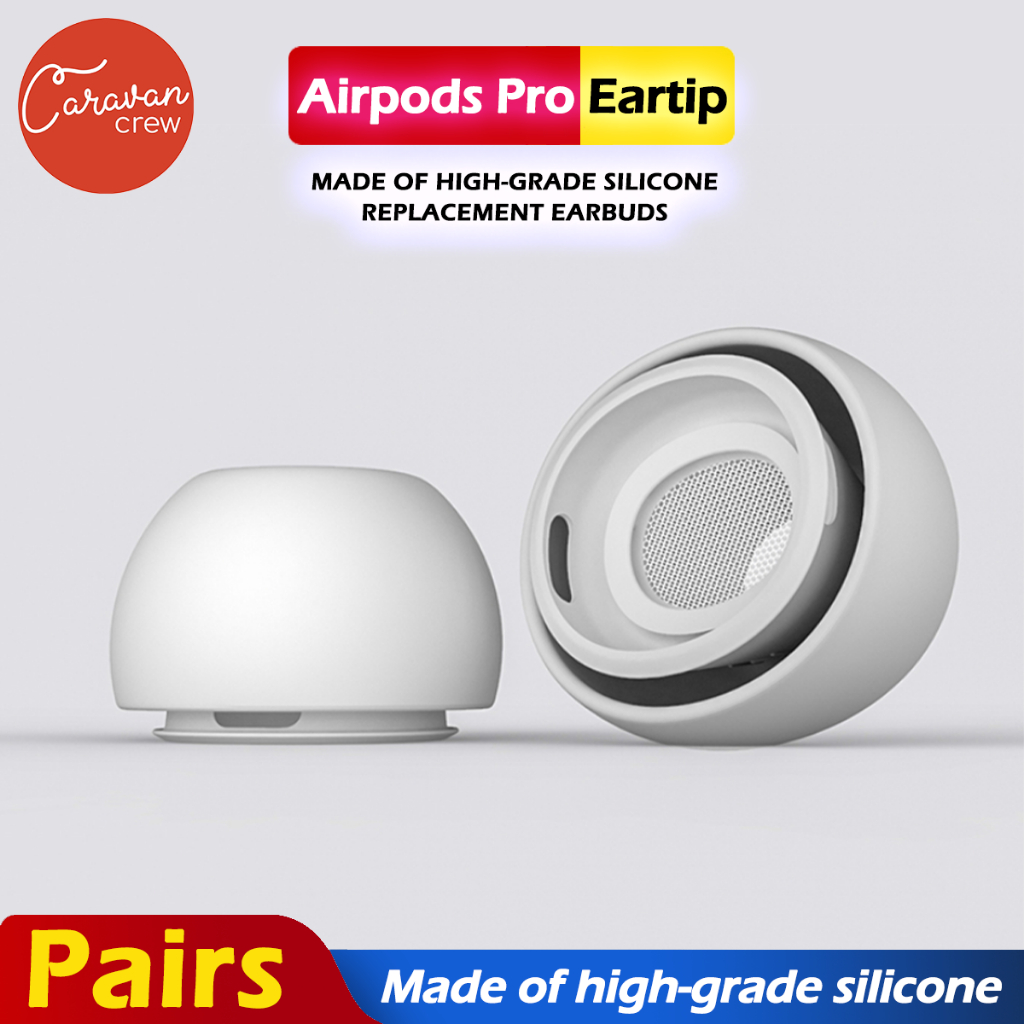 Caravan Crew for Eartips Silicone Replacement Use for แอร์พอดโปร  ซิลิโคนจุกทดเเทนสำหรับหูฟัง สีขาว