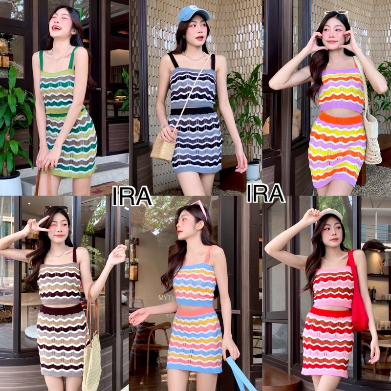 BY IRA  Jamie Set  2 pieces งานเซ็ต เสื้อกล้าม+กระโปรง ชุดเซ็ตทะเล ต้อนรับซัมเมอร์  สวย น่ารัก แบบลูกคุณสุดๆ 🎉🎉