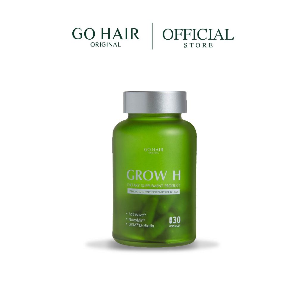 [Best Seller] GO HAIR GROW H (1 กระปุก 30 เม็ด) โกแฮร์ ผลิตภัณฑ์เสริมอาหารสำหรับผม วิตามินผม ผมร่วง biotin วิตามินผมบาง