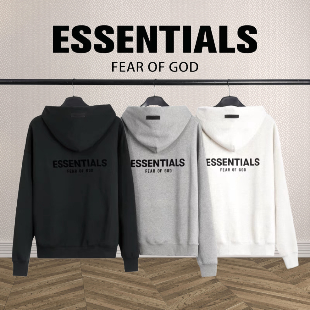NEW Fear of God Essentials Hoodie เสื้อสเวตเตอร์มีฮู้ดแบบพื้นฐาน