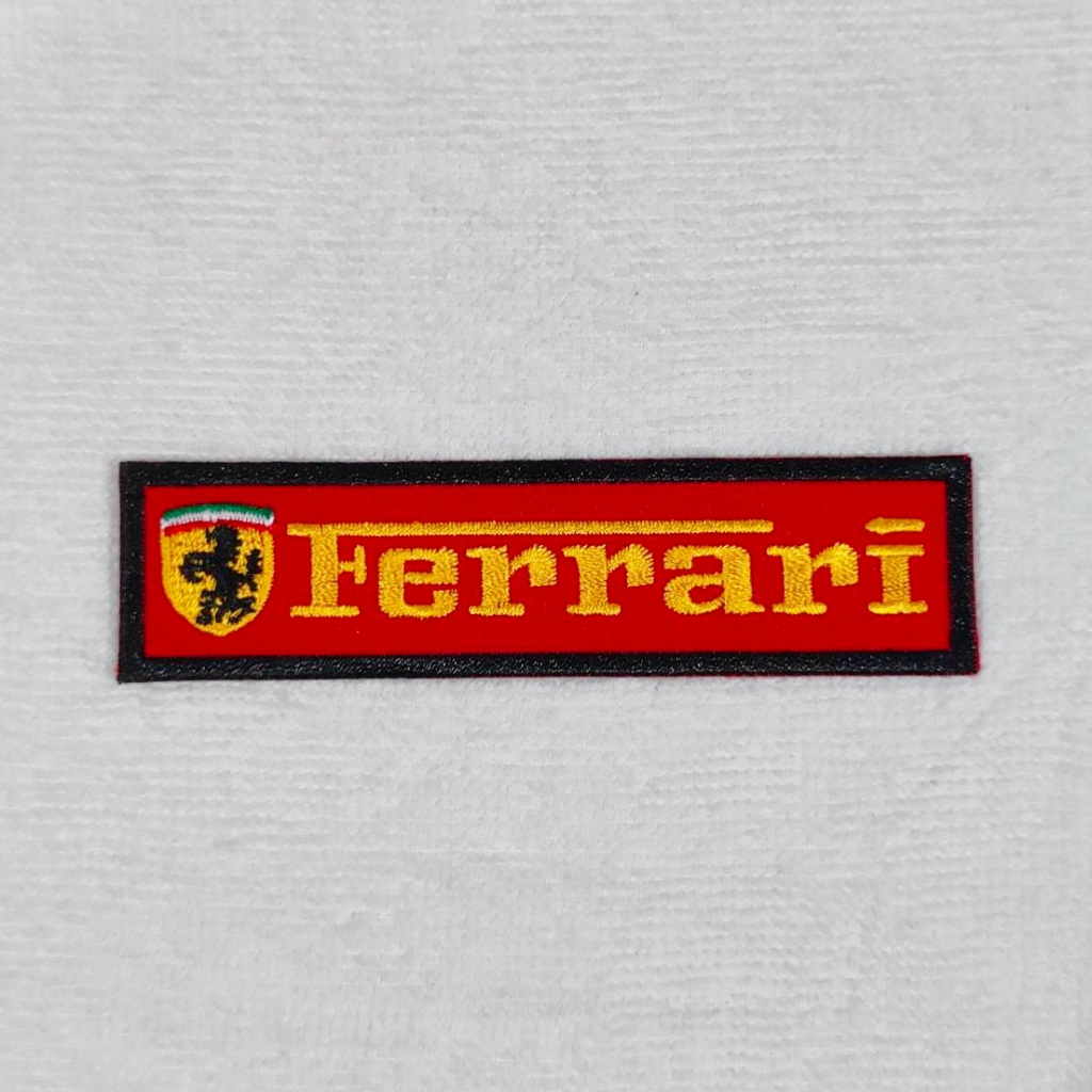 ตัวรีด ตัวรีดติดเสื้อ อาร์ม อาร์มติดเสื้อ Super Car Ferrari Iron on Patch เฟอร์รารี่ ตกแต่งเสื้อผ้า Sticker สติ๊กเกอร์