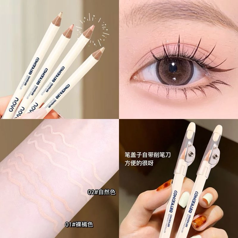 6084 (ใหม่/แท้) พร้อมกบเหลา NOVO คอนซีลเลอร์ หัวปากกา ปกปิดรอยดำ รอยแดง ใต้ตาคล้ำ Concealer Pen กันน้ำ ติดทน