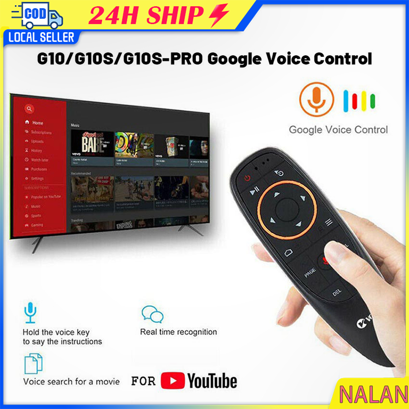 จัดส่งรวดเร็ว รีโมทควบคุมระยะไกล G10 / G10S/ G10S RPO สําหรับสมาร์ททีวีควบคุมด้วยเสียง Voice Air Mou