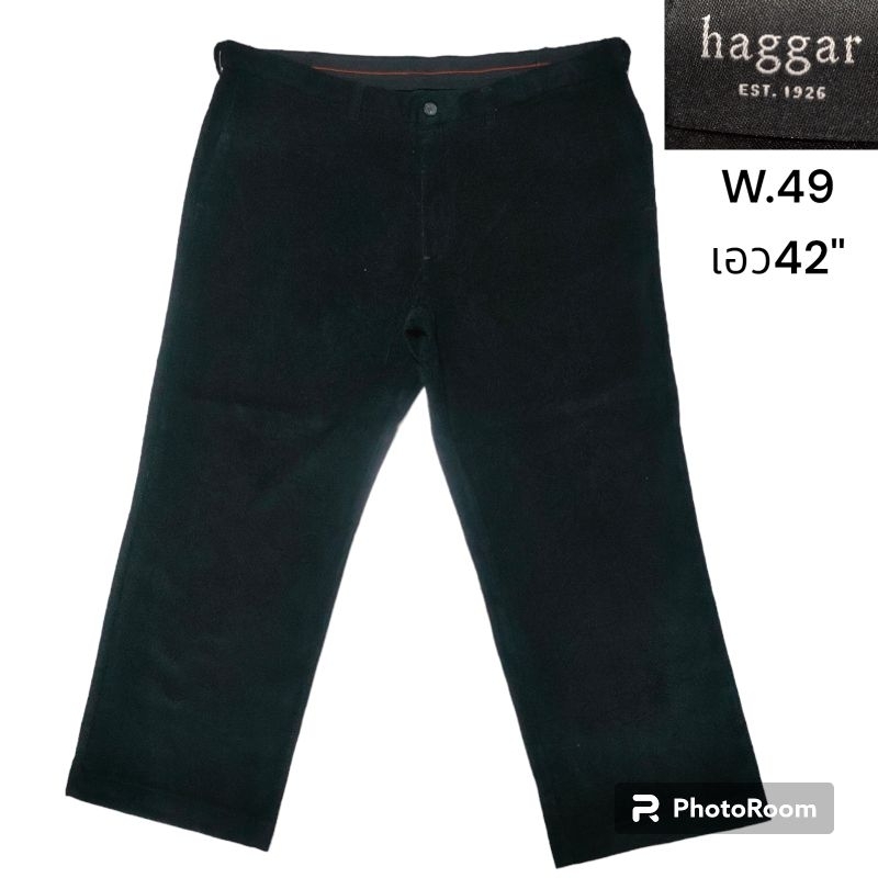 HAGGAR เอง42" กางเกงลูกฟูกชายมือสอง