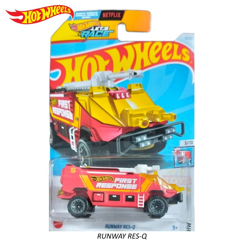 Hot Wheels ; RUNWAY RES-Q โมเดลรถเหล็ก Hotwheels ลิขสิทธิ์แท้100% AAD5