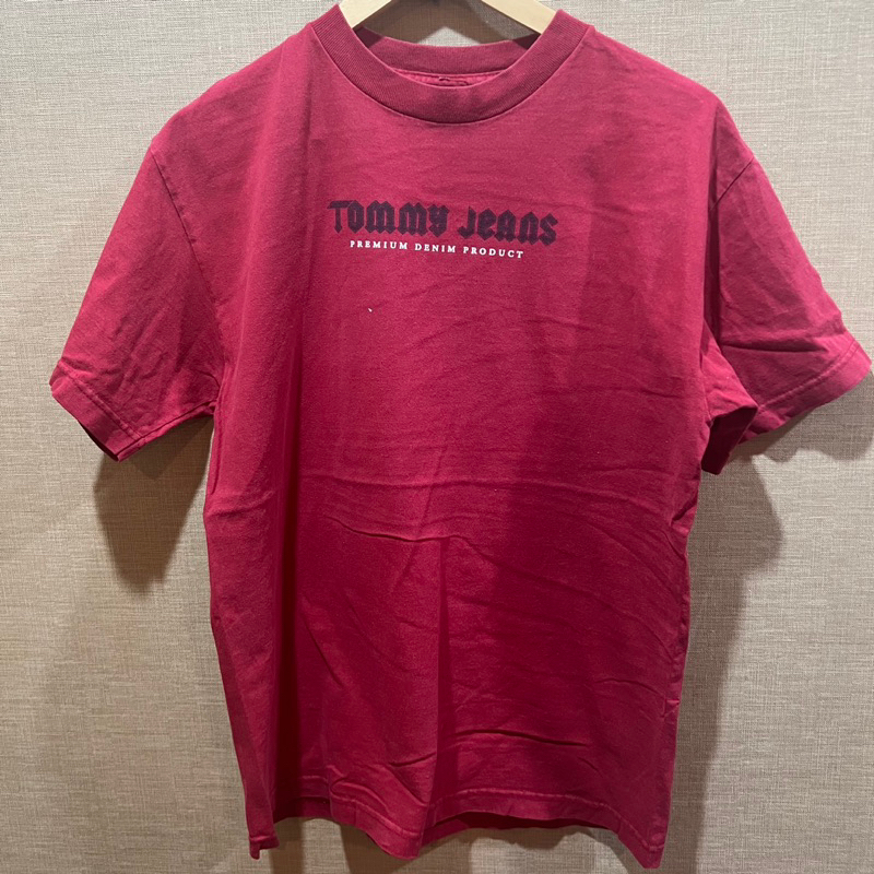 เสื้อยืด มือสอง Vtg y2k TOMMY JEANS Premium denim product  Size M (D448)