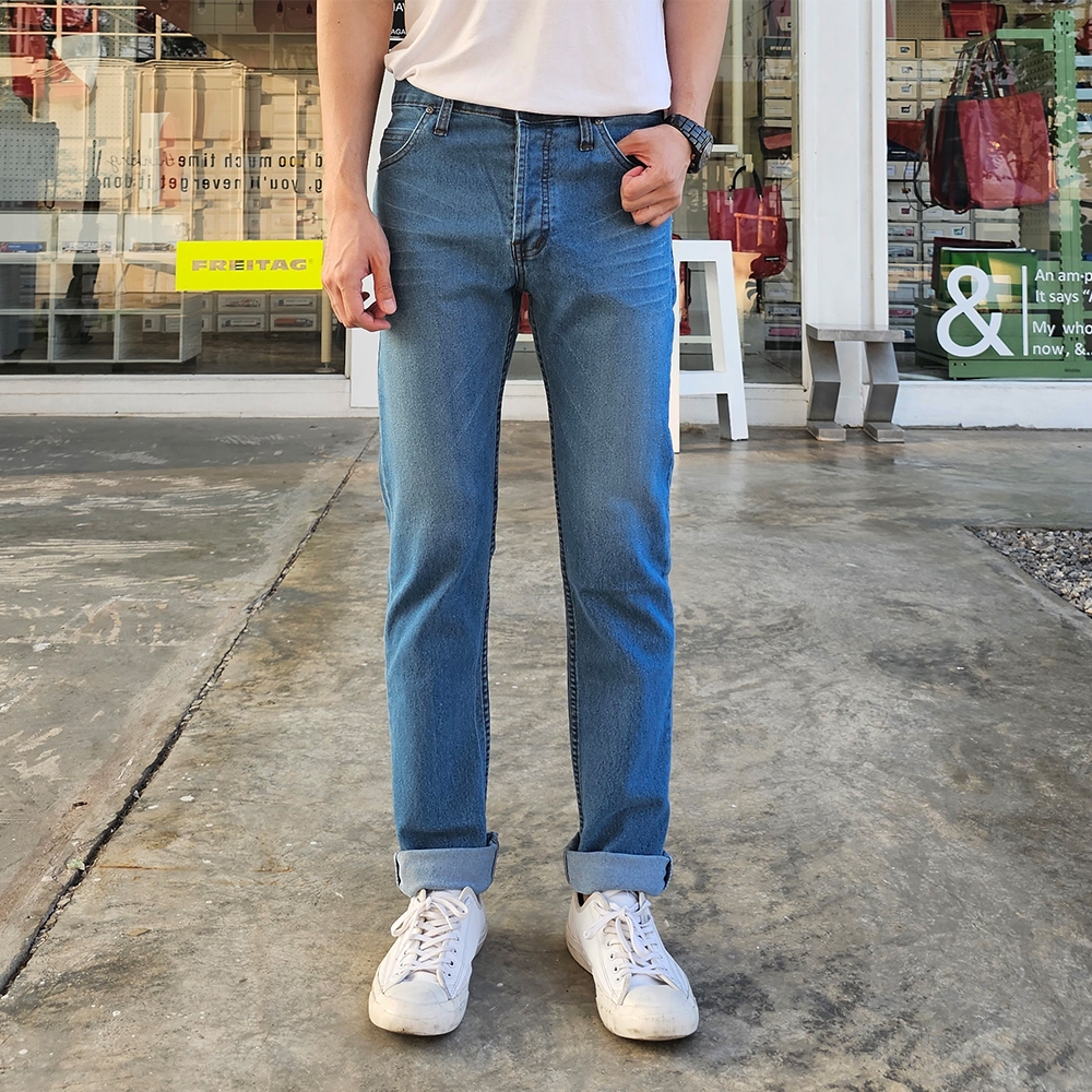 Golden Zebra Jeans กางเกงยีนส์ชายผ้ายืดทรงขากระบอกเล็ก แฟชั่นผู้ชายใส่เที่ยวใส่ทำงาน #206