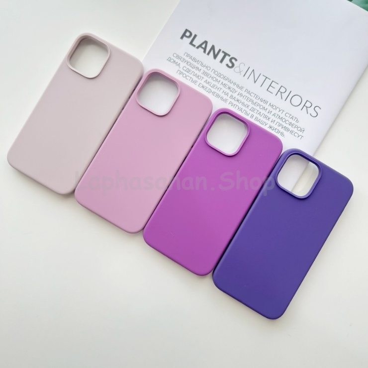 i7-16Promax เคสซิลิโคน Silicone Case สีเทาอมม่วง สีม่วงเผือก สีมันม่วง พร้อมส่ง