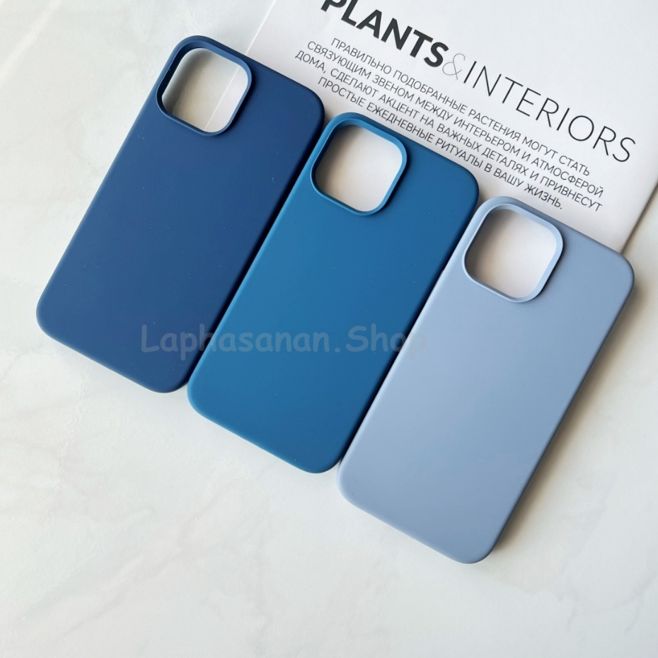 i7-17Promax เคสซิลิโคน Silicone Case สีนํ้าเงิน สีนํ้าเงินเข้ม สีนํ้าเงินอมเทา พร้อมส่ง