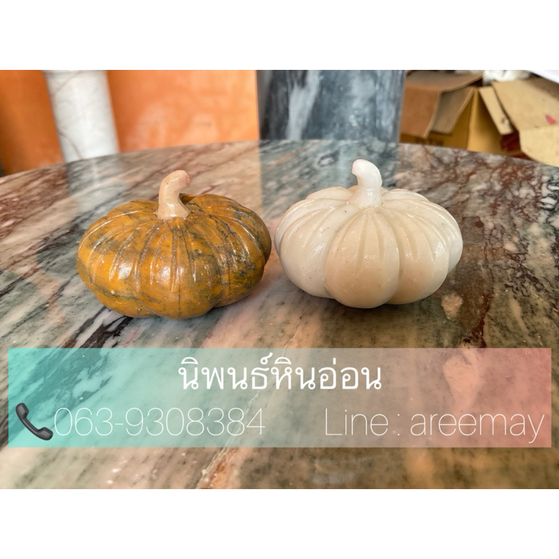 ฟักทองขนาดจิ๋ว หินอ่อนแท้/ต่อคู่