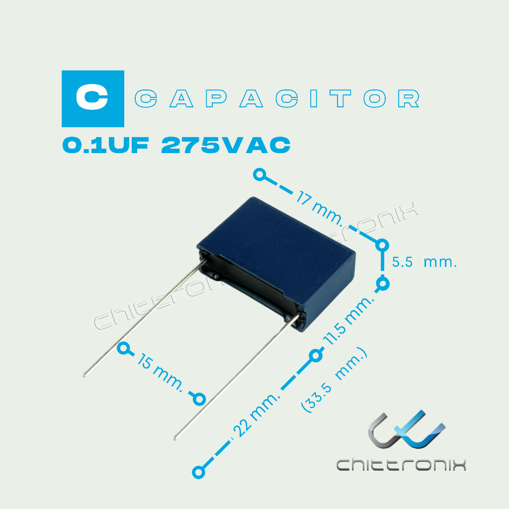C 0.1uF 275VAC Capacitor คาปาซิเตอร์