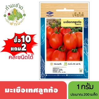 เจียไต๋ (ซื้อ10แถม2) เมล็ดพันธุ์ มะเขือเทศลูกท้อ ขนาด1กรัม ประมาณ280เมล็ด Tomato มะเขือเทศ เมล็ดพันธุ์พืช เมล็ดผัก ปลูกผ