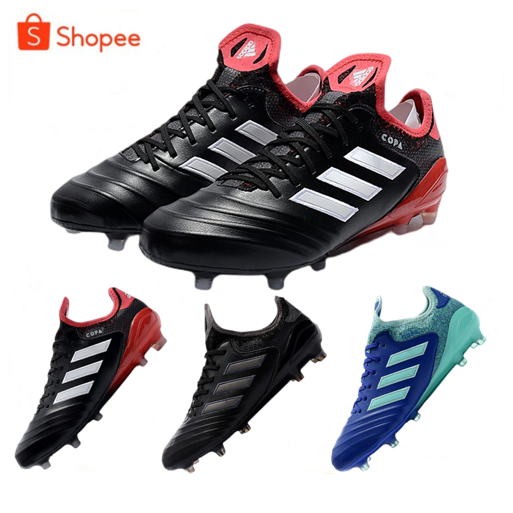 【บางกอกสปอต】Adidas_Copa 18.1 FG รองเท้าร้อยปุ่มหนังแท้ รองเท้าฟุตบอลเยาวชน เท้าอวบเท้าบาน+1size มีบริการเก็บเงินปลายทาง