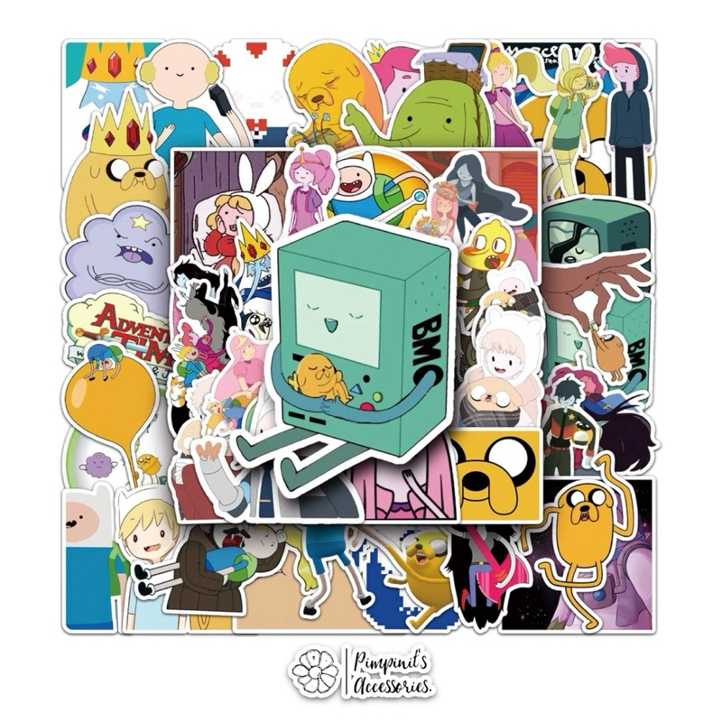 ʕ •ᴥ•ʔ ✿ พร้อมส่ง : สติ๊กเกอร์กันน้ำเซ็ทแอดแวนเจอร์ไทม์ | Adventure Time Waterproof Decoration Sticker Set.