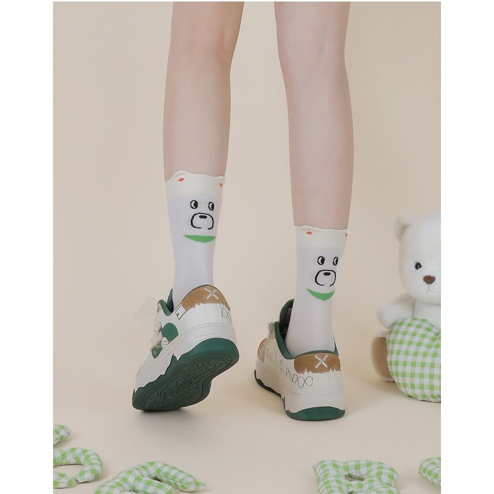MIX’S SOCKS ถุงเท้า ice bear แบบมินิมอล สวยน่ารัก