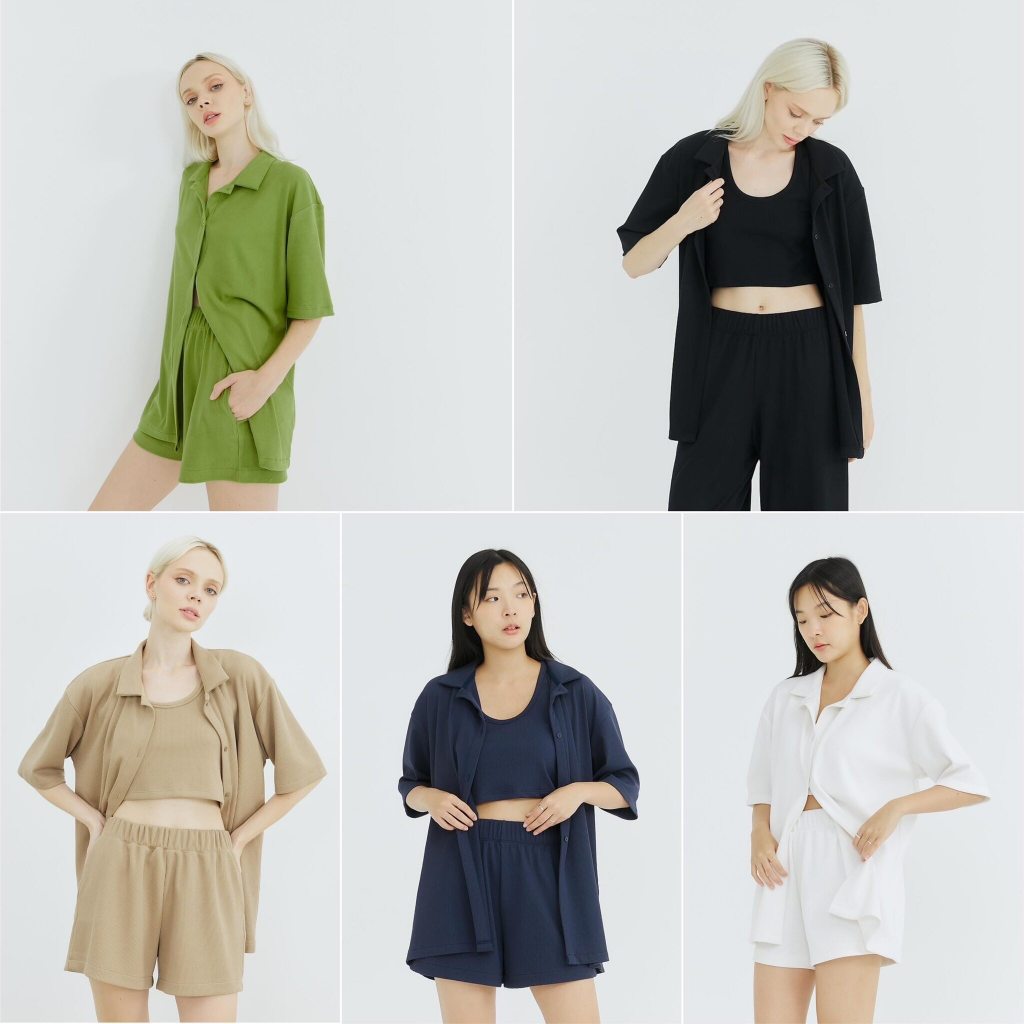 picht Roll Oversize Polo เสื้อเชิต โปโล ทรงโอเวอร์ไซส ผ้า Rib (BODY rib corduroy Collection)