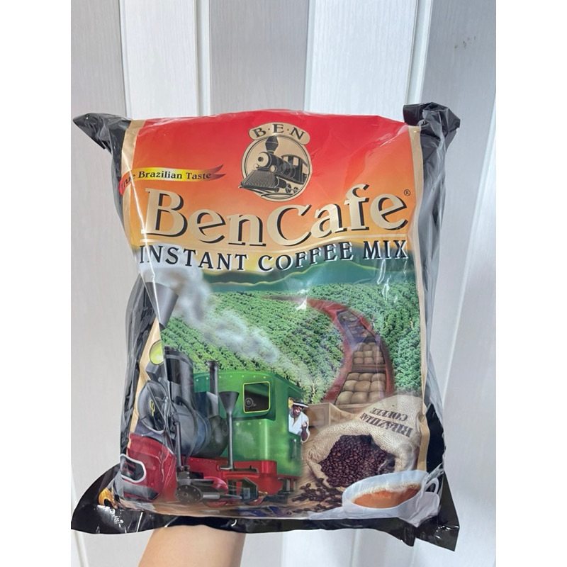 กาแฟผงสำเร็จรูป Ben cafe กาแฟรถไฟ กาแฟ อาราบิก้า 3 in 1 50 ซอง ล็อตใหม่