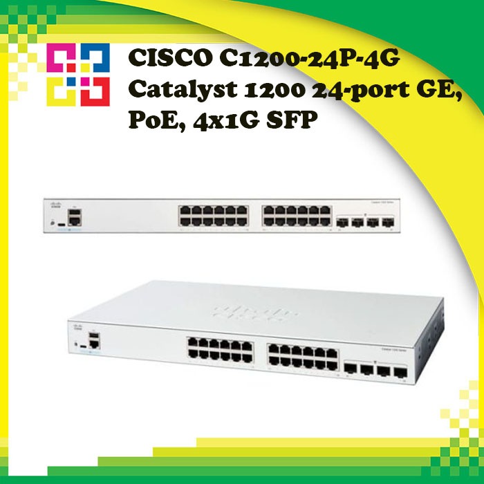 CISCO C1200-24P-4G Catalyst 1200 24-port GE, PoE, 4x1G SFP