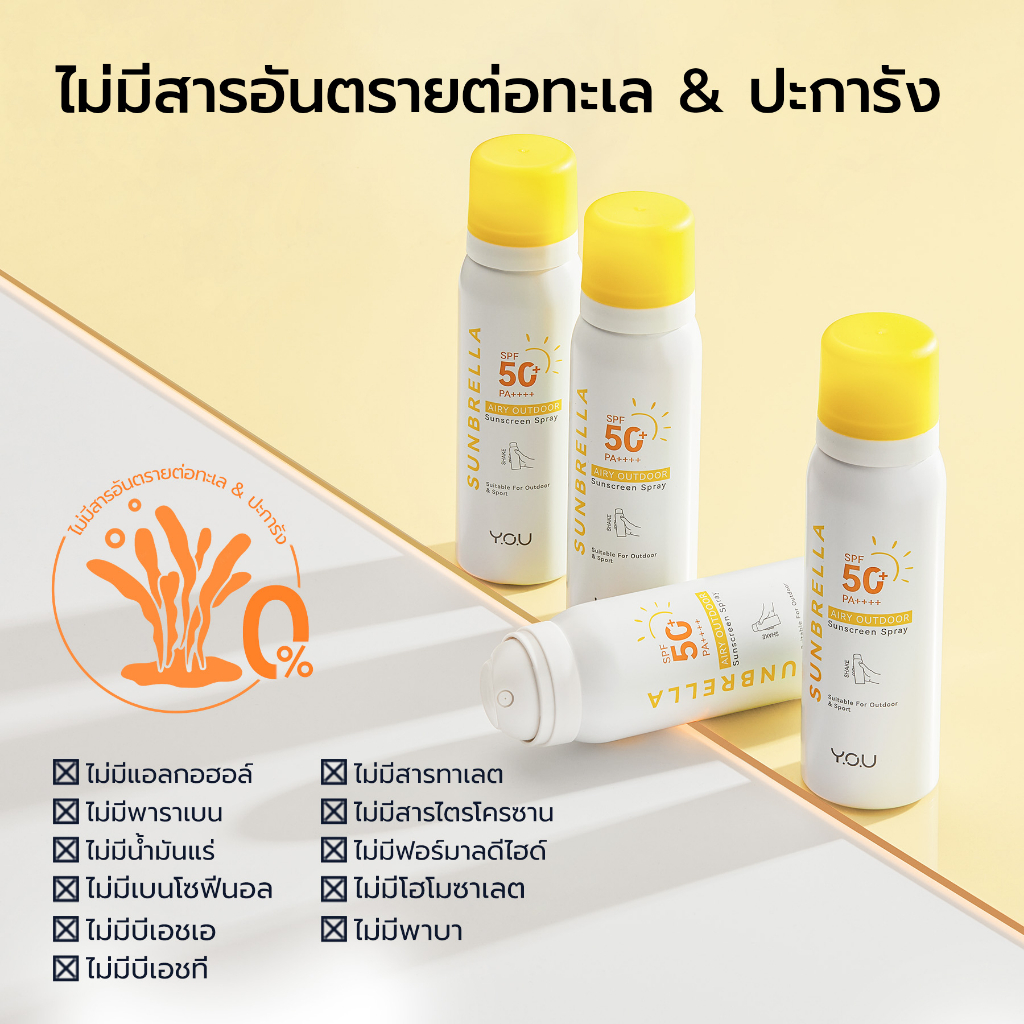 สเปรย์กันแดด YOU  SPF 50+ PA ++++