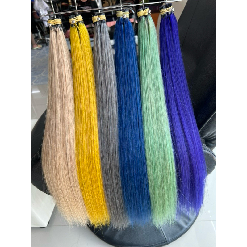 ผมแท้สีไฮไลท์ จับช่อแล้ว นำไปต่อได้เลยจ้า