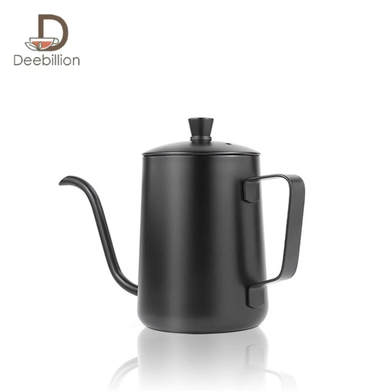 กาดริปกาแฟ ดริปเปอร์กาแฟ กาดริปพร้อมฝาปิด Coffee kettle 350ml 600ml ชงชา กาแฟสด กาดริป ใช้กับเตาไฟฟ้าได้ Deebillion