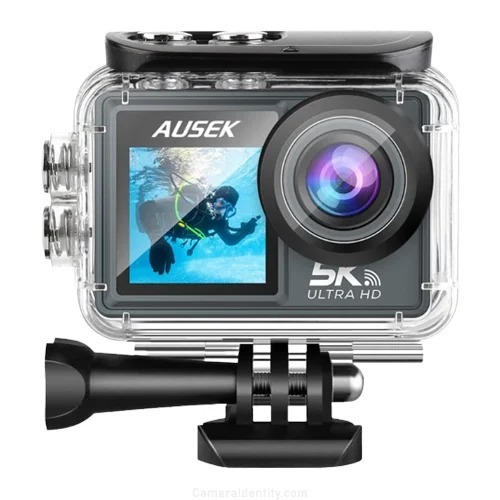 กล้องกันน้ำจอสัมผัส  ไมค์ไร้สาย เมนูไทย 5K AUSEK AT-M40R และ AT-M40RW Action Camera เซ็นเซอร์ SONY