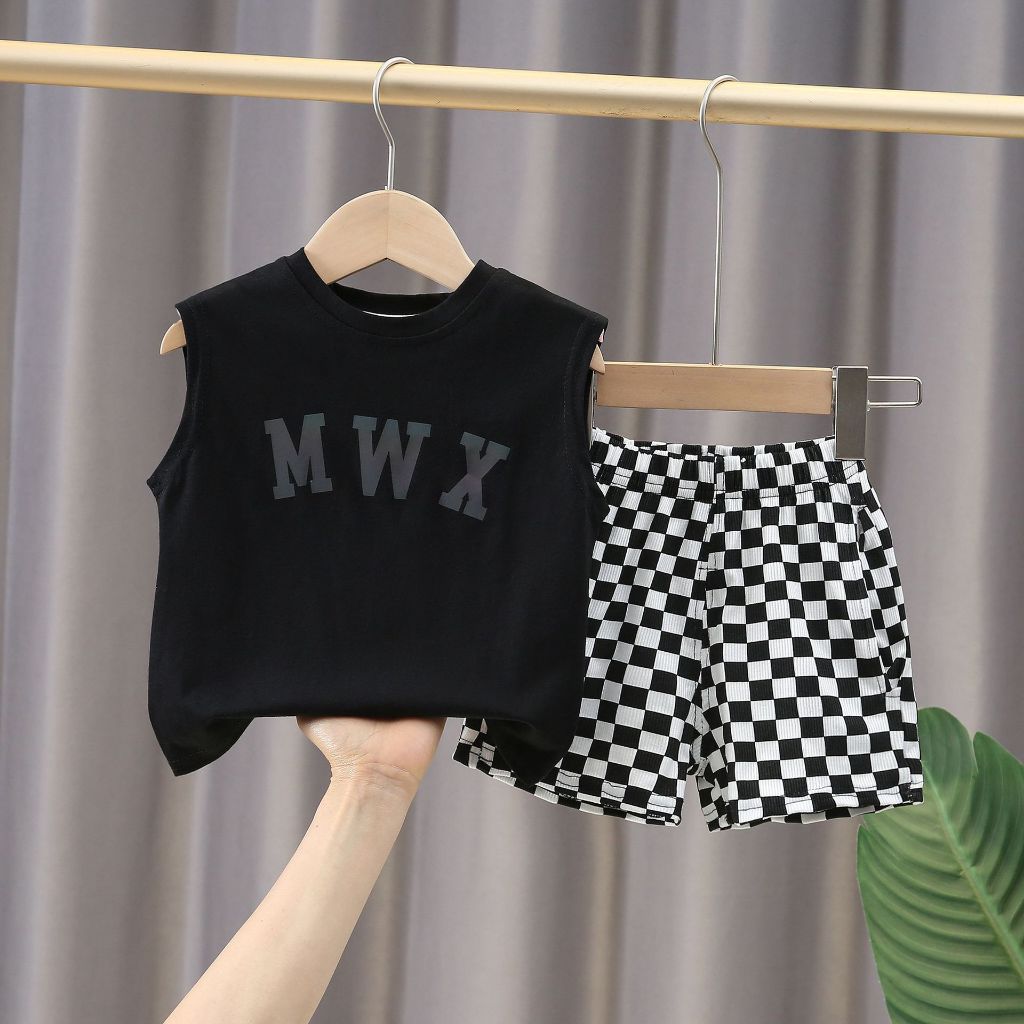 เสื้อผ้าเด็ก ชุดเด็กแฟชั่น ชุดเสื้อกล้าม set 2 ชิ้น สไตล์เกาหลี เนื้อผ้าดี 1-6ปี PFS0047 ราคา ถูกที่สุด ดีลบีเคเค แกลเลอรีภาพที่ 6