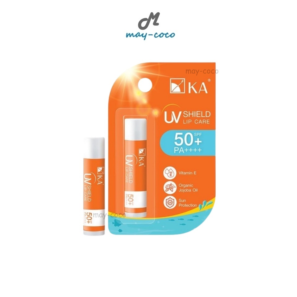 ถูก/แท้/มีไลฟ์ ลิป KA UV Shield Lip Care SPF50+ PA++++ เคเอ ลิปบาล์ม ลิปกันแดด ลดปากคล้ำ ปากอวบอิ่ม ไม่แห้งแตก ชุ่มชื้น