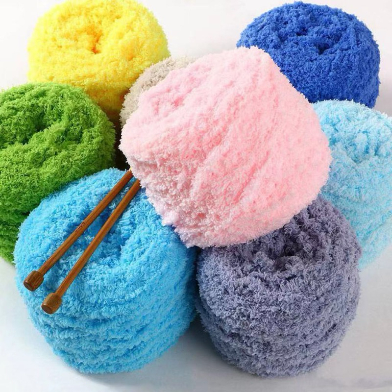 (พร้อมส่งจากไทย)ไหมขนแกะฟู นุ่มมาก สีสด มีให้เลือกหลายเฉดสี 95กรัม (+-5กรัม)