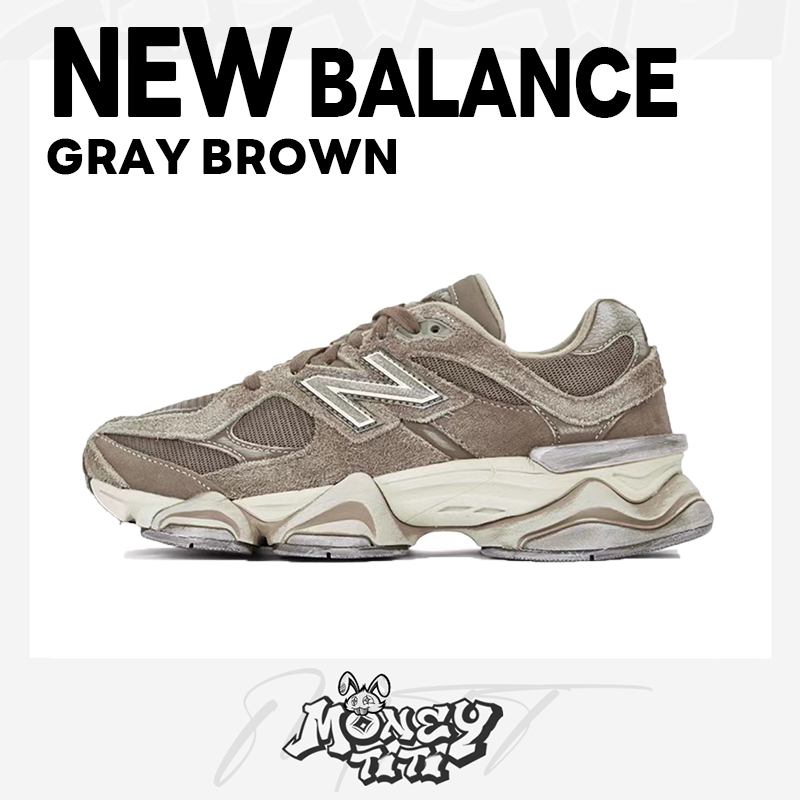 (พร้อมส่ง ของแท้ 100%) New Balance 9060 gray brown รองเท้าผ้าใบ