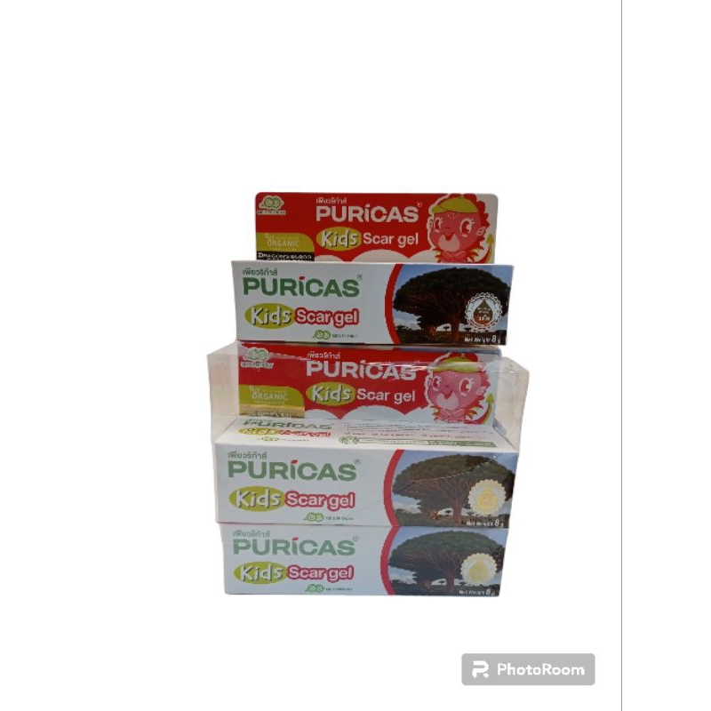 =Puricas  Kids Scar gel เจลรักษาแผลเป็นเด็ก 8 g.exp.8/25