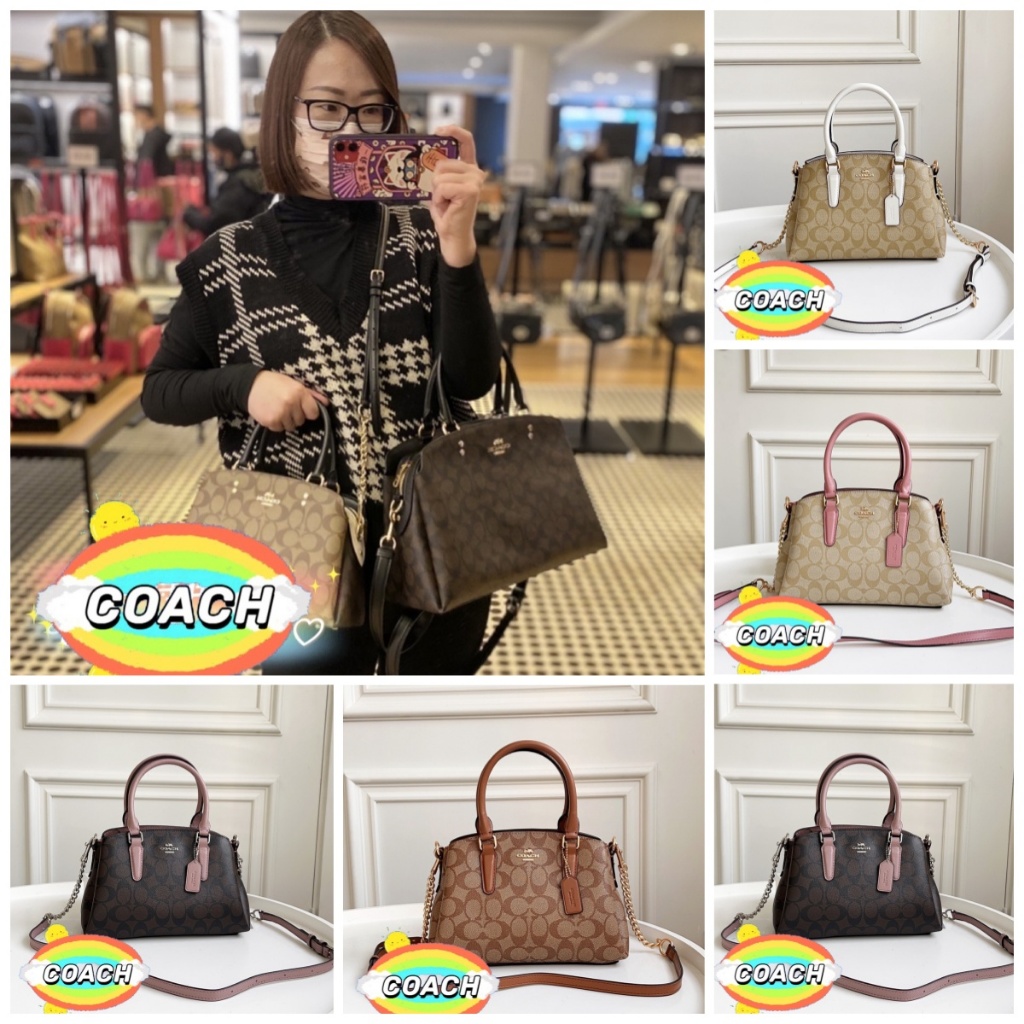 COACH  กระเป๋า Lillie Diana, กระเป๋าสะพายข้าง, กระเป๋าถือ 91494 ใหม่